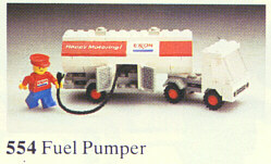 Custom Precut Aufkleber/Sticker passend für LEGO® 554 Town Exxon Fuel Pumper 