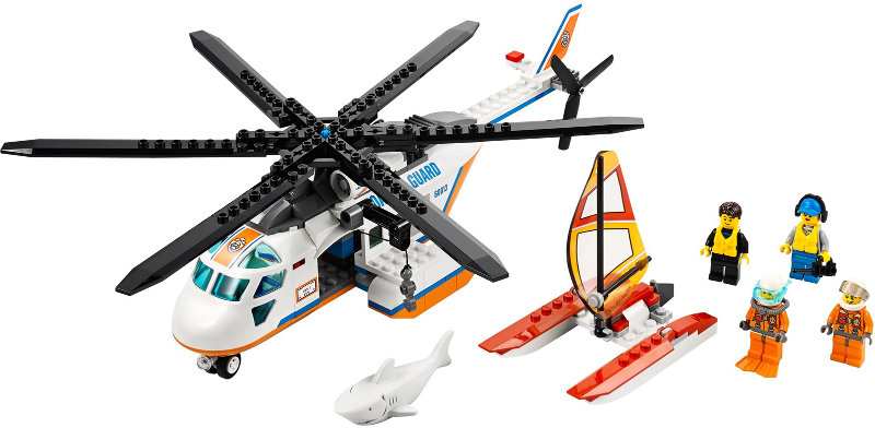 Custom Precut Aufkleber/Sticker passend für LEGO® 60013 Coast Guard Helicopter 