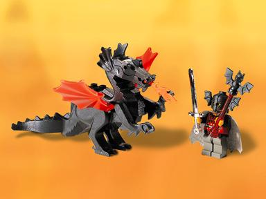 Dragon aus dem Set 6007 6047 6097 oder 6099 Lego Castle schwarzer Drache 