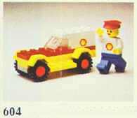 Precut Custom Replacement Stickers for Lego Set 604 1978 Shell Service Car 