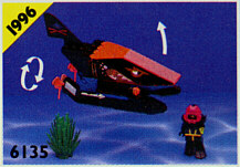 Lego Aquazone Aquasharks Set 6135 Spy Shark 100% complete vintage rare 1996