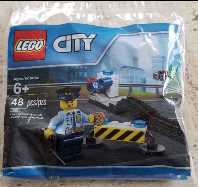 CITY POLICE LEGO Custom Black 1x2 FBI Tile LEGO CITY 
