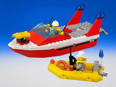 LEGO Fire 327 Boat Hull 22 X 8 X 2 1/3 Red & White From Set 6429 Blaze Responder for sale online 