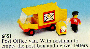 Set 6651-1 : Lego Post Office Van 