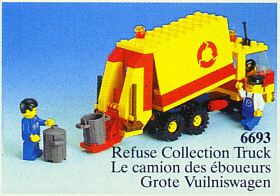 ovr015 LEGO®-Minifigur Classic Town Arbeiter in Overall Set 6693 Recycle Truck 