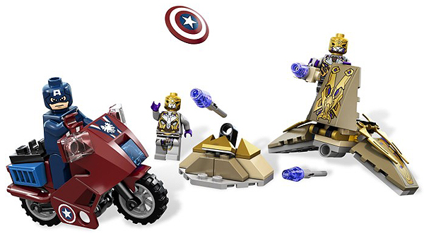 captain america motorcycle lego set