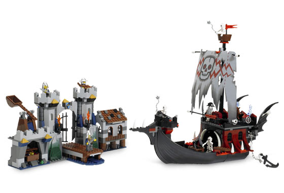 lego castle skeleton ship attack