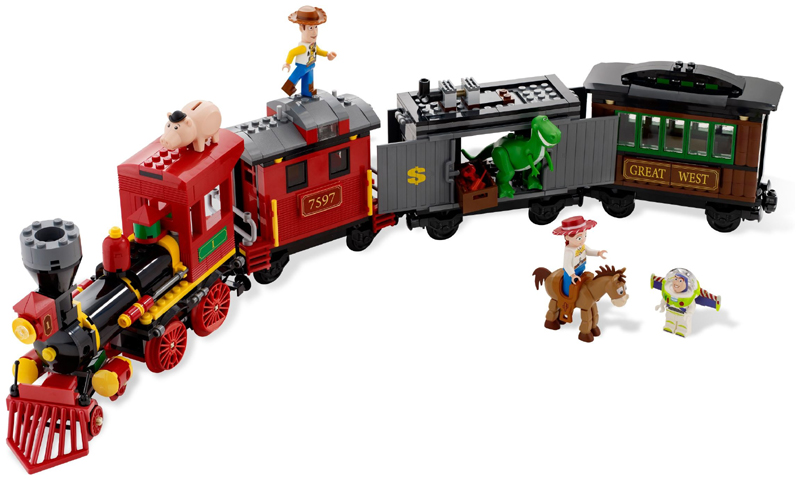 lego western train chase