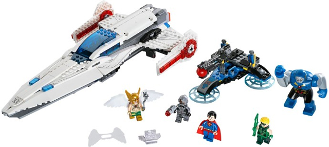 Javelin Spaceship ONLY BOX NO MINI FIGS LEGO 76028 Darkseid Invasion