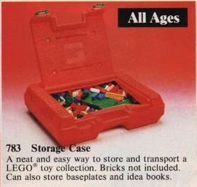 Vintage Lego 1985 Red Plastic Storage Carrying Case Briefcase Snap Lid Legos