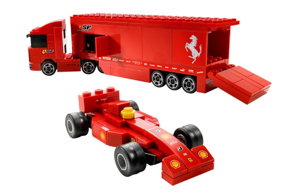 Custom Precut Aufkleber/Sticker passend für LEGO® 8153 Ferrari F1 Truck 1:55 