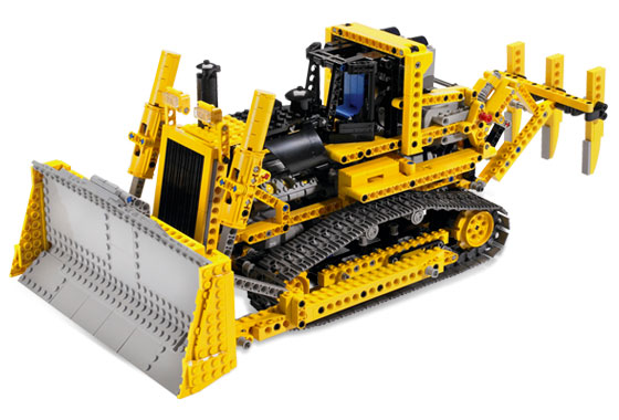 und Istruzioni di costruzione 8275 Lego Technic RC Bulldozer con motore 