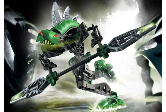 Lego Bionicle Rahkshi Cromo Cabeza parte 44807 Verde Set 8589 