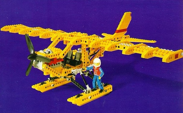 yellow lego plane