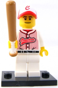 3 X Lego figurine lego batte de baseball softball blanc Poignée Foncé Chair 