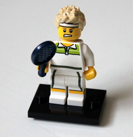 100/% Complete Series 7 Lego Tennis Ace Collectible Minifig Figure