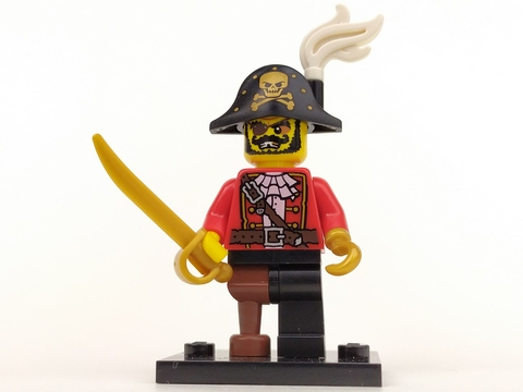 Pirate Captain, Series 8 (Complete Set with Stand and Accessories) : Set  col08-15