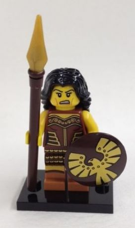 Genuine Minifigure /& Plate Warrior Woman Series 10 CMF Lego