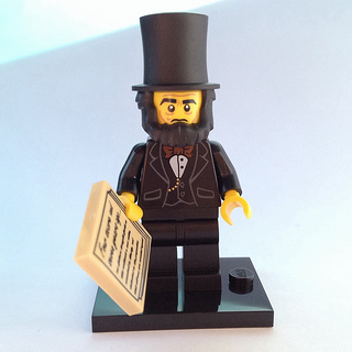 Abraham Lincoln, The LEGO Movie (Complete Set with Stand and