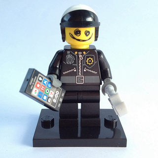 Scribble-Face Bad Cop, The LEGO Movie (Complete Set with Stand and