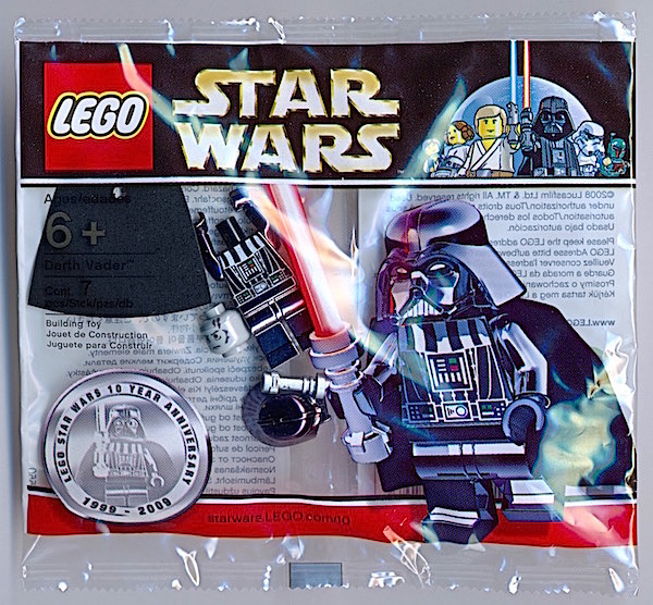 VERY RARE lego star wars CHROME DARTH VADER minifigure polybag NEW SEALED promo 
