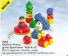 LEGO Primo Brick 1 x 1 with Duplo Logo and Lego Logo on opposite sides  (31000)