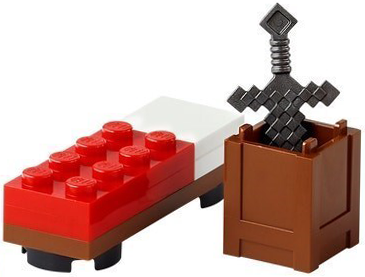 Advent Calendar 2025, Minecraft (Day 10) - Bed and Crate with Sword