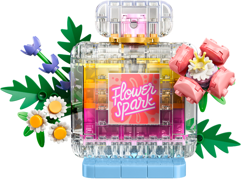 31383 Floral Perfume Bottle
