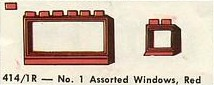 No. 1 Assorted Windows, Red