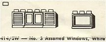 No. 3 Assorted Windows, White