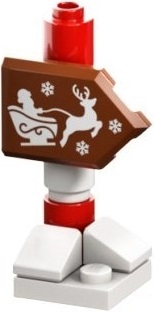 Advent Calendar 2023, City (Day  2) - Sign Post with Santa, Sleigh and Reindeer