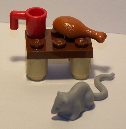 Advent Calendar 2009, Pirates (Day 16) - Table with Food and Rat