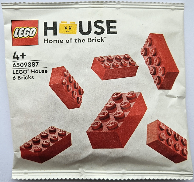 LEGO House 6 Bricks paper bag