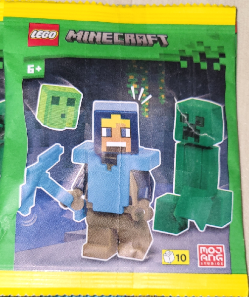 Diamond Hero with Creeper and Slime paper bag