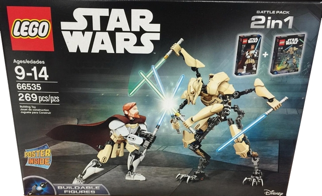 Set 66535-1 : Battle Pack 2 in 1 (Obi-Wan Kenobi and General Grievous 75109 & 75112) [Star Wars:Buildable Figures] [BrickLink]