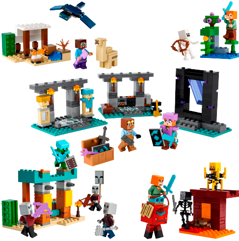66805 Minecraft Bundle Pack, 5 in 1 Gift Set (Sets 21251, 21252, 21266, 21267, and 30705) - World Explorer Gift Set