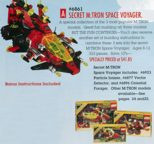 Space M:Tron Bundle Pack (Copack of Sets 6877, 6896, and 6923) - Secret M:Tron Space Voyager