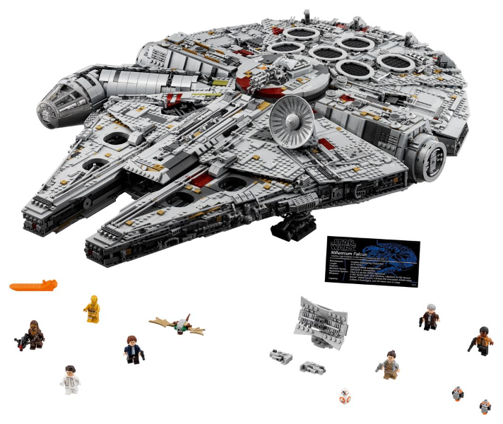 Ersatz Aufkleber/Sticker Set für LEGO Set 4504 Millennium Falcon Redesign 