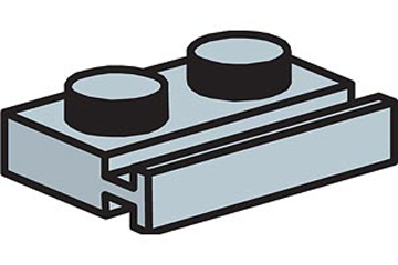 1 x 2 Plate With Slide (Pack of 100)