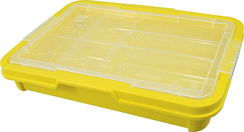 Yellow Storage Bin, Extra Small (12in x 7.5in x 2in)