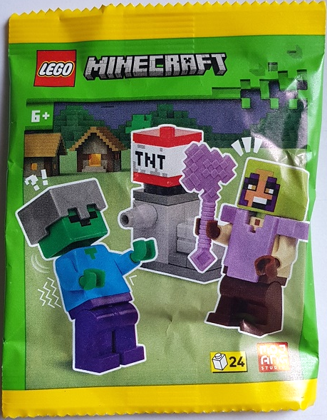 L0002254 Zombie Hunter with Zombie and TNT Launcher paper bag