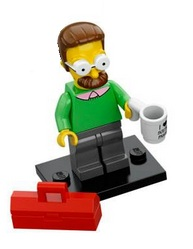 Ned Flanders, The Simpsons, Series 1 (Complete Set with Stand and Accessories)