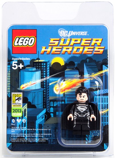Superman in Black Costume - San Diego Comic-Con 2013 Exclusive blister pack