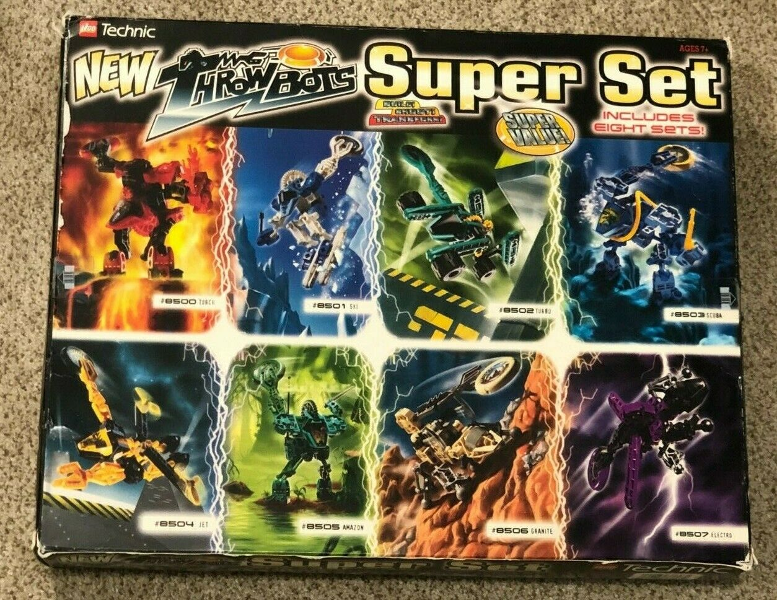 Technic Bundle Pack, Throwbots Super Set (Sets 8500, 8501, 8502, 8503, 8504, 8505, 8506, and 8507)