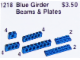 Set No: 1218  Name: Girder Beams and Plates, Blue