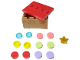 Set No: 41758  Name: Advent Calendar 2023, Friends (Day 13) - Crate with Round Tiles and Star