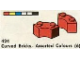 Set No: 424  Name: Curved Bricks, Assorted Colours (6)
