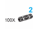 Set No: 5003126  Name: 2M Cross Axles with Grooves