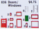 Set No: 836  Name: Doors and Windows Parts Pack