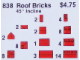 Set No: 838  Name: Red Roof Bricks Parts Pack, 45 Degree